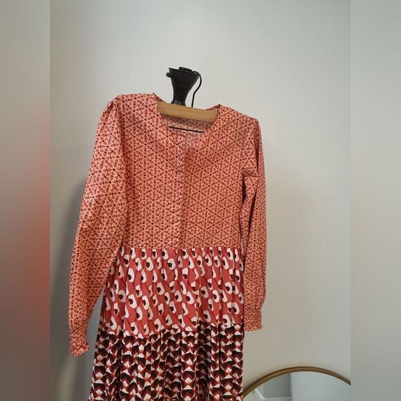 Anthropologie Ro's Garden Phoenix Maxi Dress Red India Boho Bohemian XS - Picture 2 of 8